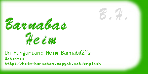 barnabas heim business card